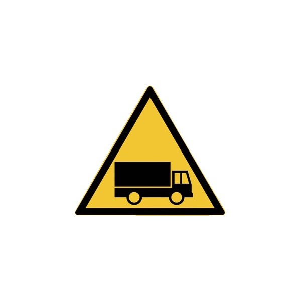Cart. pericolo passaggio veicoli - Lato 350 mm