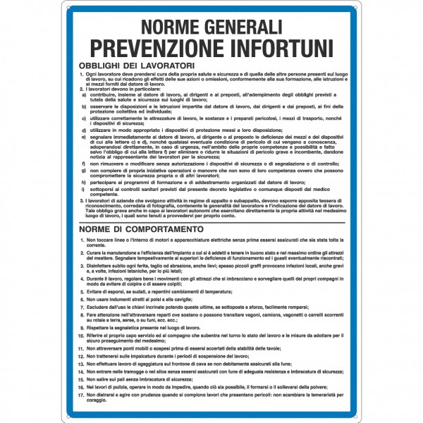 Etich. norme prevenzione infortuni 210x297