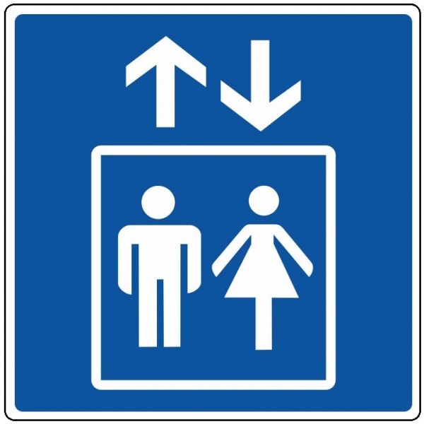 Cartello segnalazione ascensore 120x120