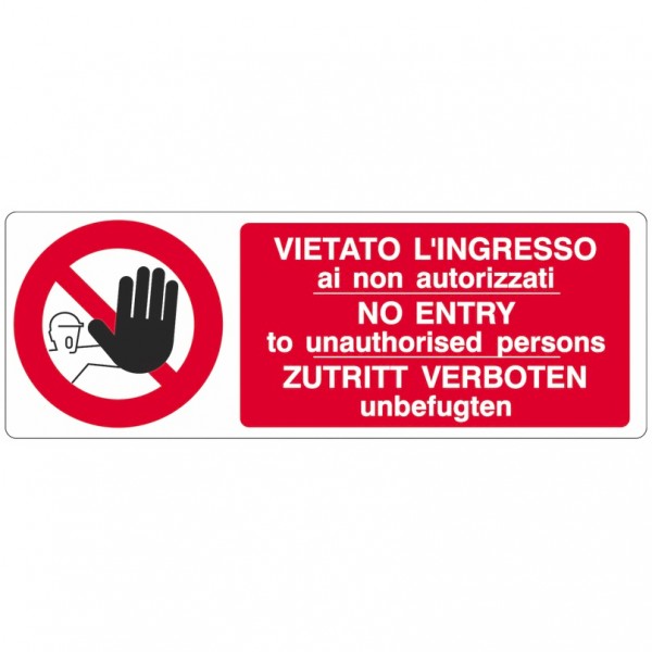 Cart. Multilingua Vietato l'ingresso 333x500