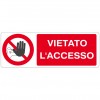 Etich. adesiva vietato l'accesso 350x125