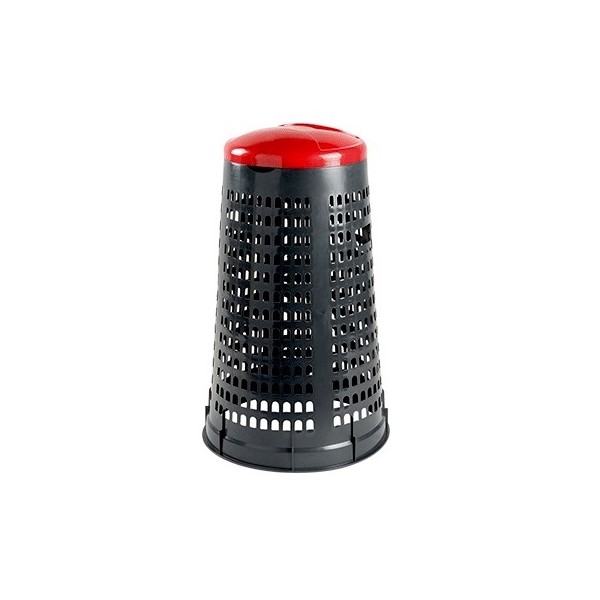 Trespolo rifiuti da 110 lt coperchio rosso