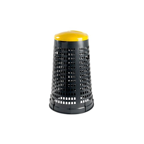 Trespolo rifiuti da 110 lt coperchio giallo