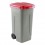 Bidone da 100 lt coperchio rosso