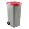 Bidone da 100 lt coperchio rosso
