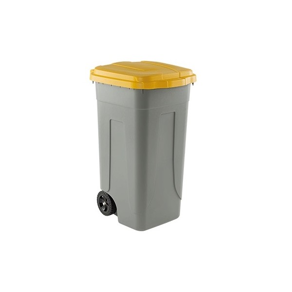 Bidone da 100 lt coperchio giallo