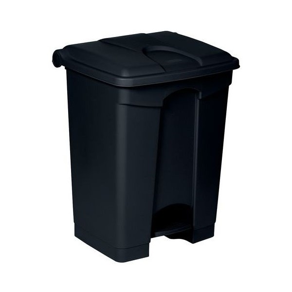 Pattumiera in plastica nera 50 lt