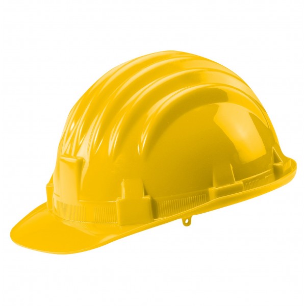 Elmetto semplice in politene giallo