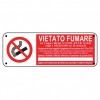 Cartello con divieto di fumare EN ISO 270x430