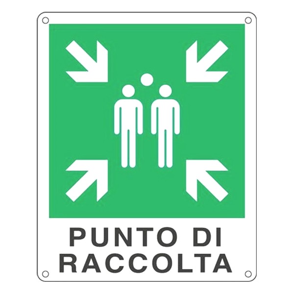 Cartello segnalatore punto di raccolta