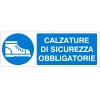 Cartello con obbligo calzature di sicurezza