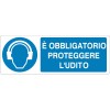 Cartello con obbligo di proteggere l’udito