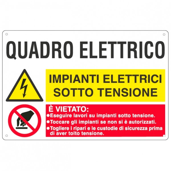 Cartello avviso di presenza quadro elettrico