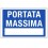 Cartello informativo portata massima