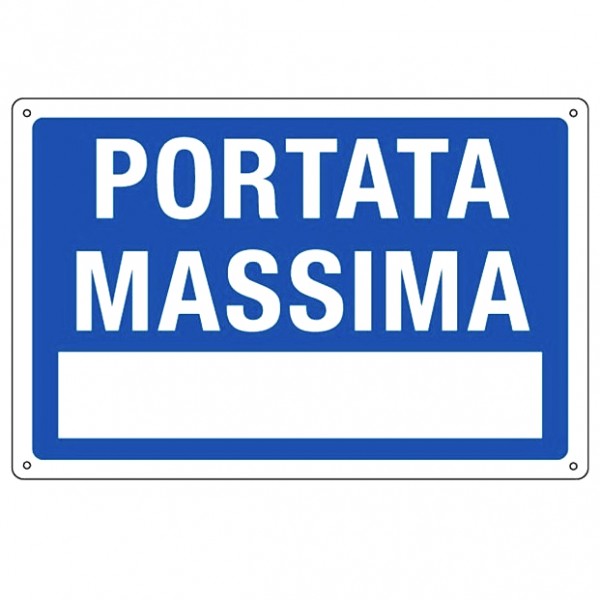 Cartello informativo portata massima