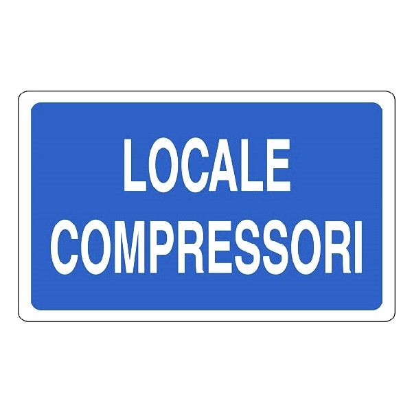 Cartello informativo locale compressori