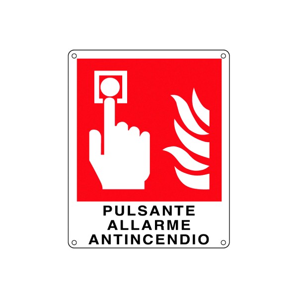 Cartello di segnalazione pulsante allarme