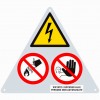 Cartello pericolo + divieto per cabina elettrica