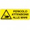 Cartello di pericolo attenzione alle mani