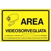 Cartello area videosorvegliata breve