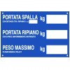 Cartello compilabile con portata spalla e ripiano