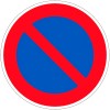 Cartello rifrangente con divieto di sosta