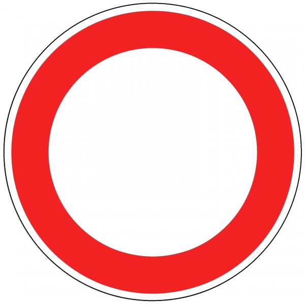 Cartello con divieto di transito