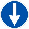 Cartello con direzione obbligatoria - orientabile