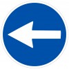 Cartello con direzione obbligatoria - orientabile
