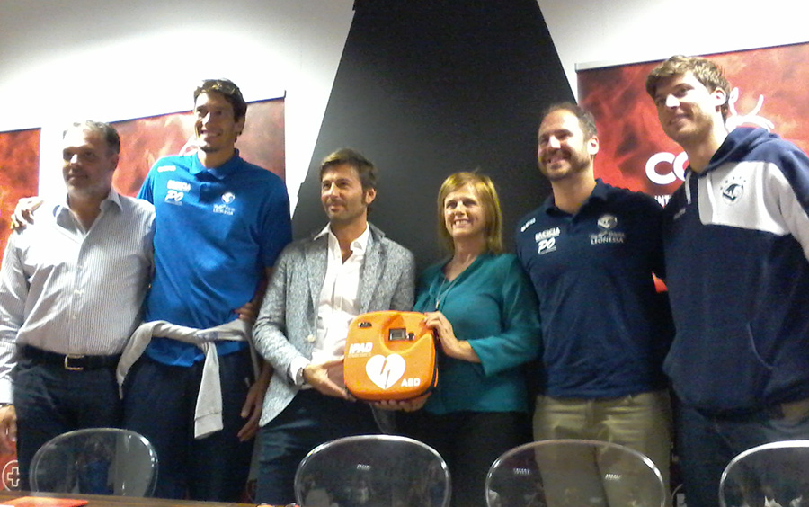 Consul Group basket Brescia defibrillatore