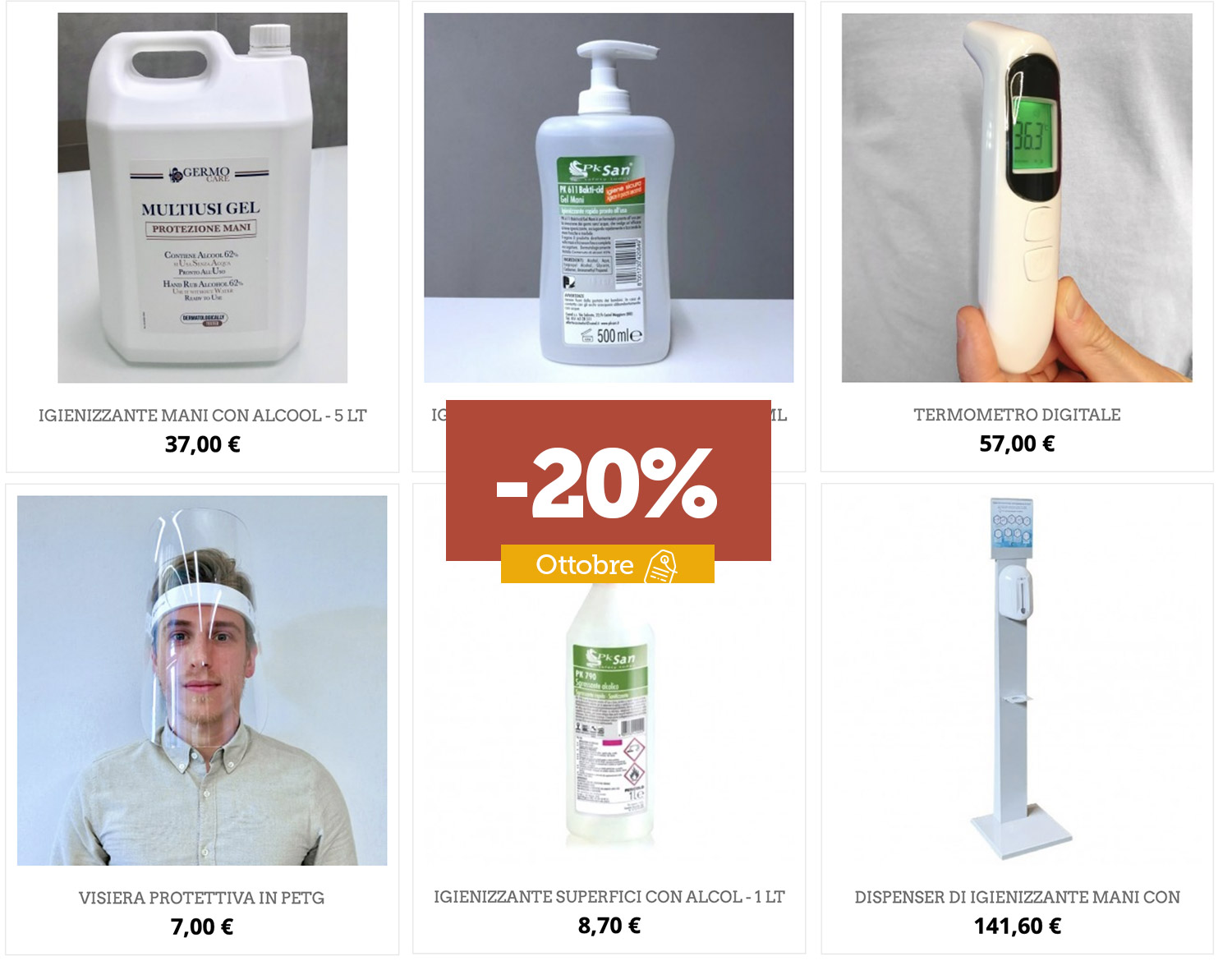 Ottobre: scopri i prodotti scontati al -20%