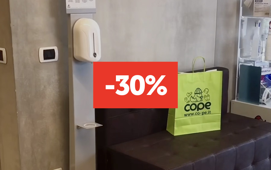Gel igienizzante mani con piantana: questo mese al -30%